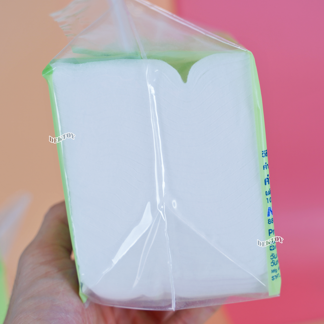 D-nee ดีนี่ สำลีแผ่นขนาดจัมโบ้แผ่นใหญ่พิเศษ 3 x 4 นิ้ว 100 กรัม