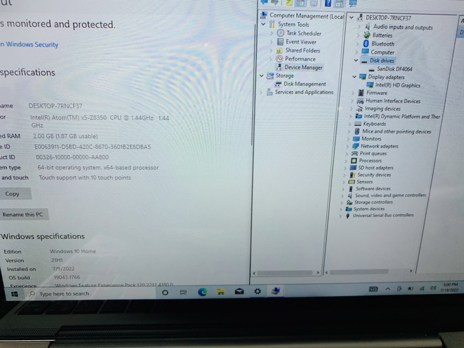 NOTEBOOK 2 IN 1 โน้ตบุ๊คแบบแยกคีย์บอร์ด LENOVO MIIX 320 - 10.1 inch