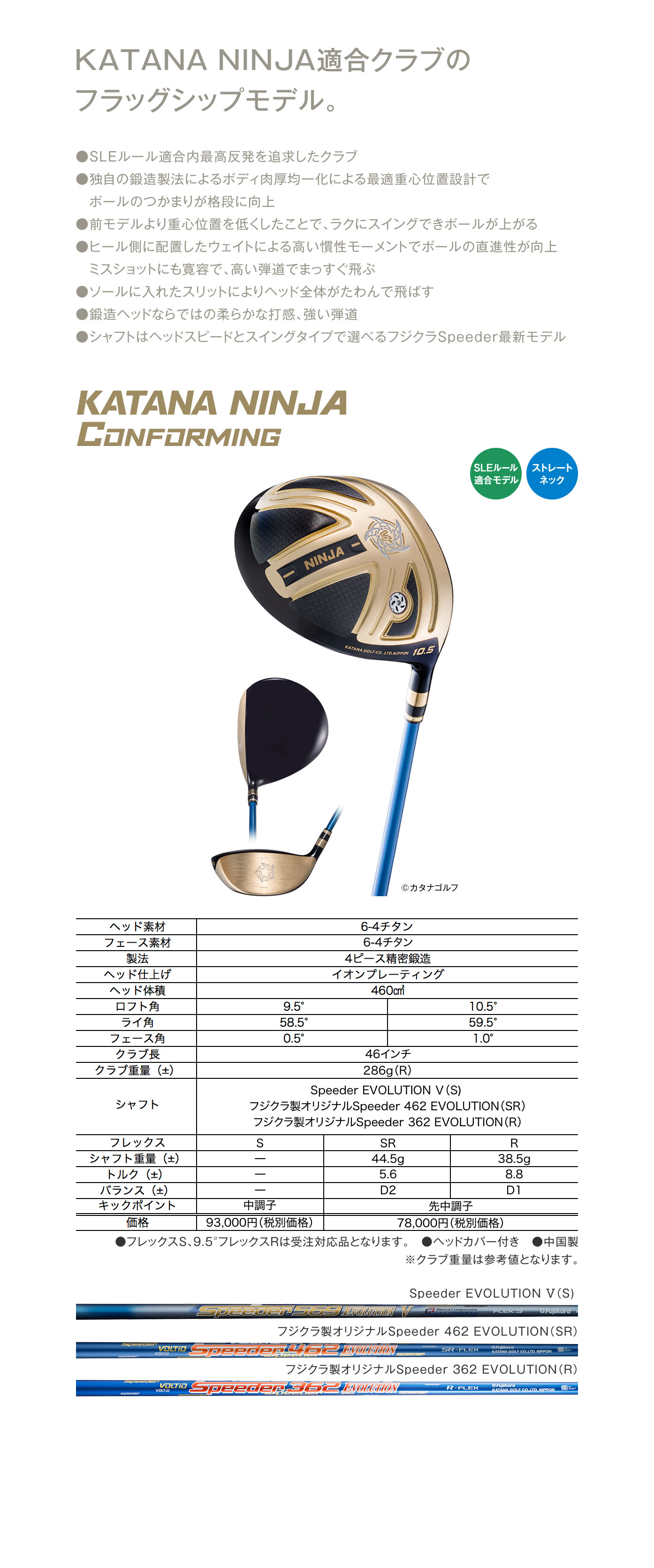 Katana NINJA 2019 Conforming มากับก้านโม TOUR AD GP-5R1 เฉพาะก้านอย่างเดียวก็เกินคุ้มแล้ว!!