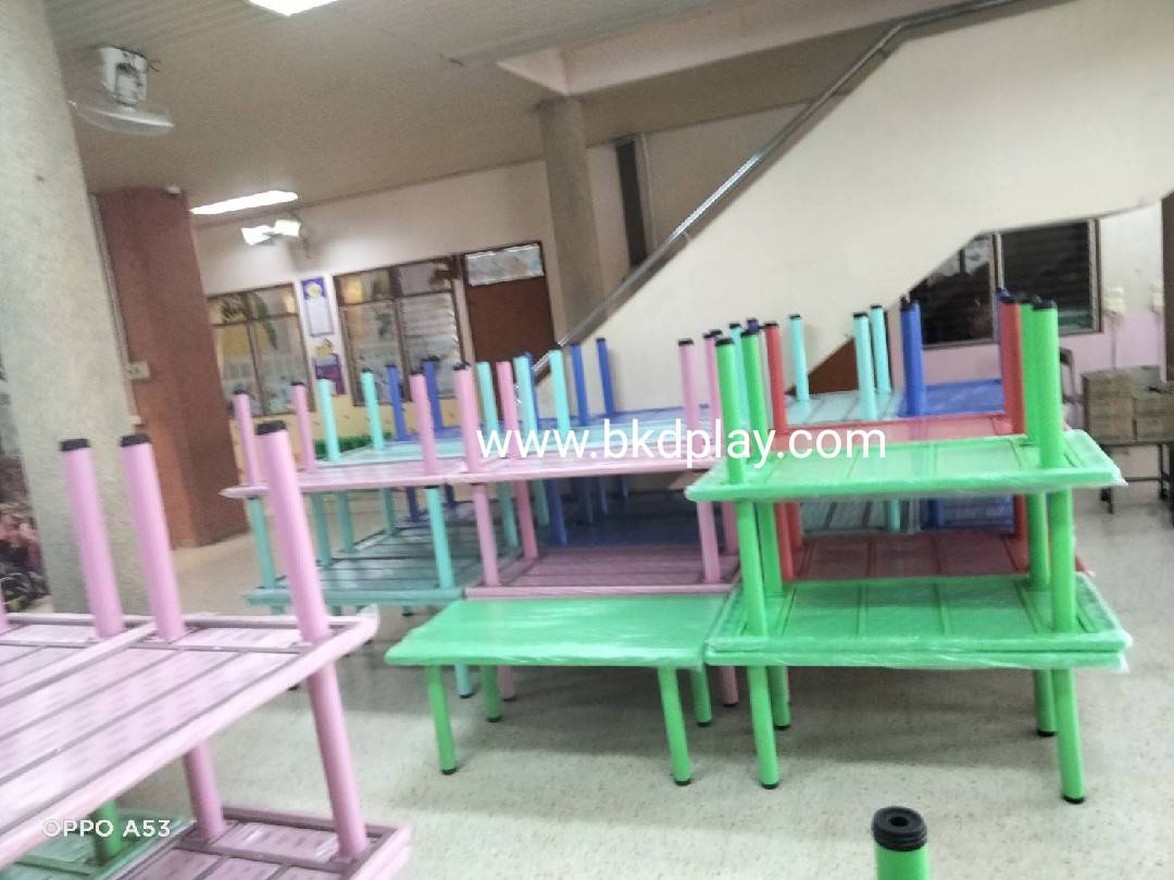 ชุดโต๊ะสี่เหลี่ยมผืนผ้าพร้อมเก้าอี้6ตัว ,โต๊ะนักเรียน ขาเหล็ก,ชุดโต๊ะพร้อมเก้าอี้, ปรับระดับได้พร้อมส่ง สำหรับเด็ก อนุบาล โรงเรียน เนอสเซอรี่ ศูนย์พัฒนาเด็กเล็ก