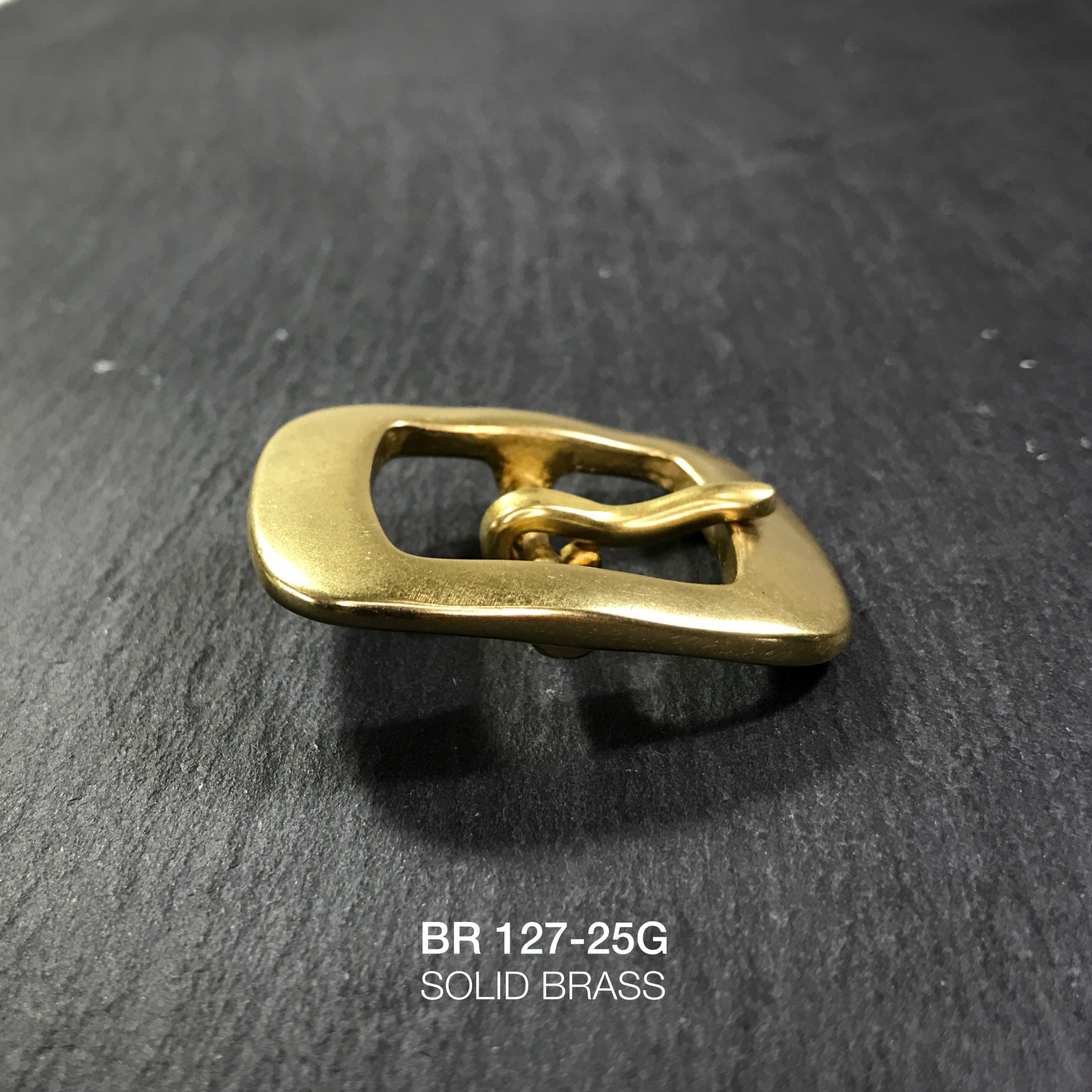 BR127-25G หัวเข็มขัดปรับสายกระเป๋า ขนาด 25มิล อะไหล่ทองเหลืองแท้ *ราคาต่อชิ้น* leatherbrass