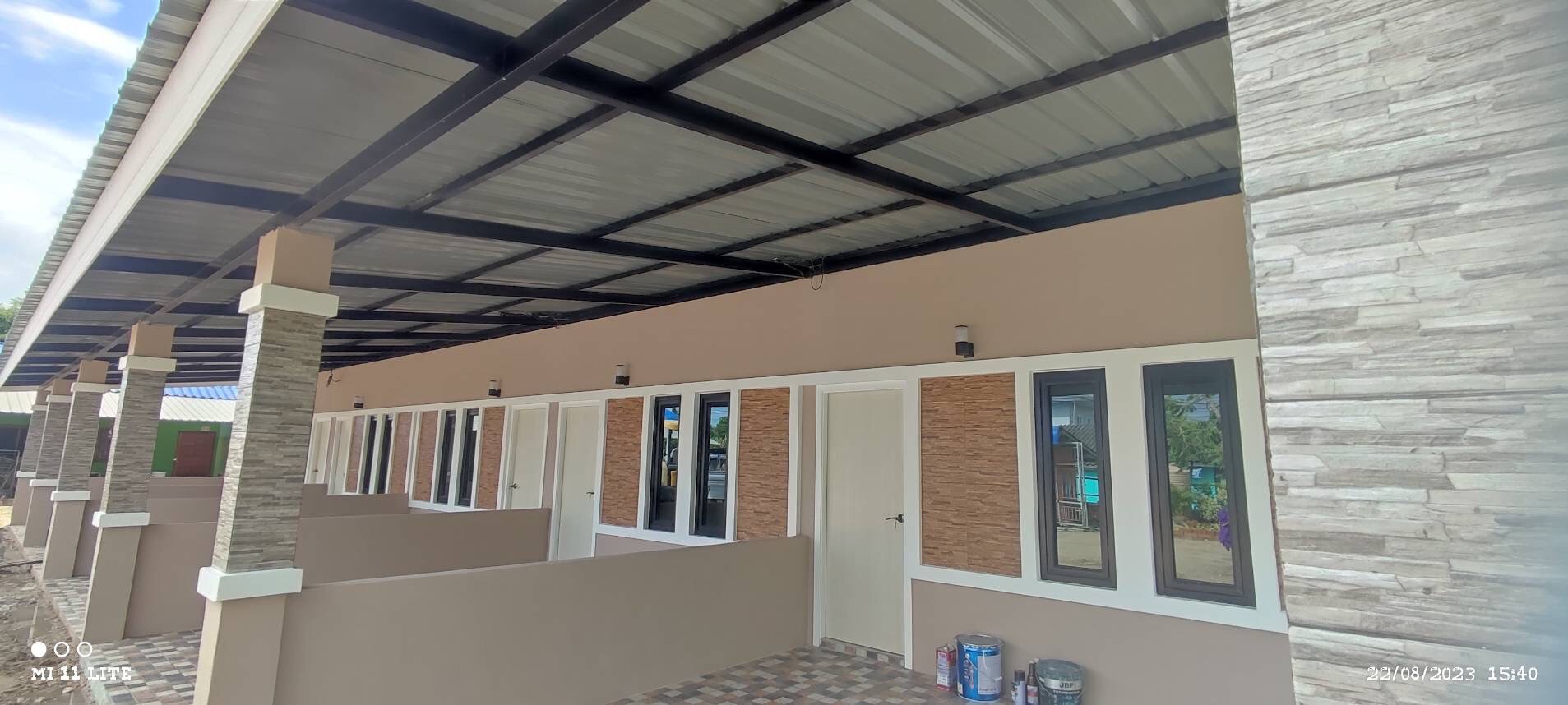 งานก่อสร้างห้องแถว จำนวน5ห้อง อ.บ้านโป่ง จ.ราชบุรี