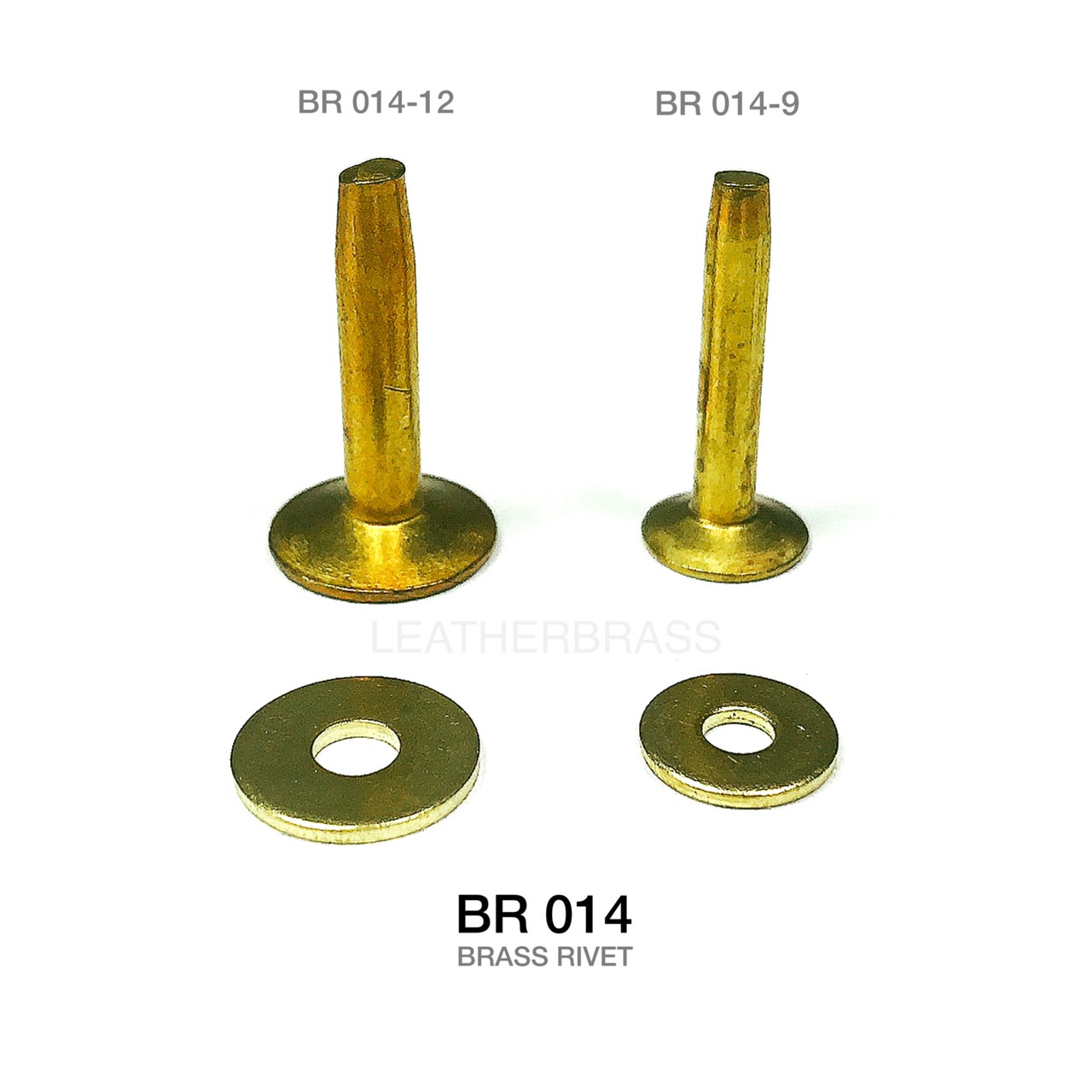 BR014 รีเวท Rivet Brass อะไหล่สำหรับงานกระเป๋าหรือ **แพ็คบรรจุ25ชิ้น*** เนื้อทองเหลืองแท้ leatherbrass