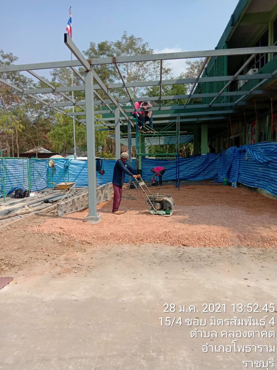 สร้างหลังคา&ทางเดินกรมที่ดิน สาขาโพธาราม(ราชบุรี)