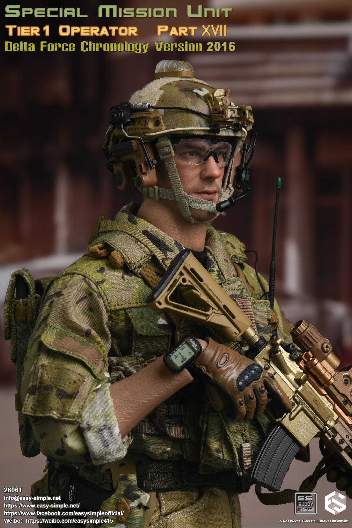 [สั่งจอง] Easy&Simple 26061 1/6 : SMU Tier1 Operator Part XVII Delta Force Chronology Version 2016