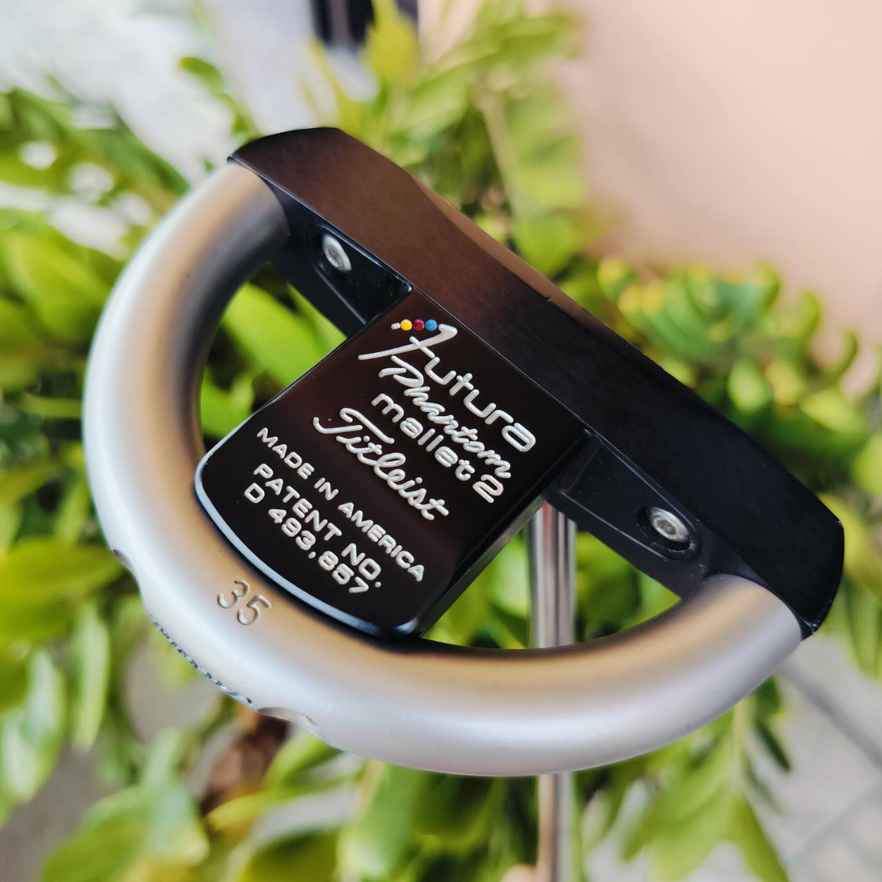 PUTTER TITLEIST SCOTTY CAMERON FUTURA PHANTOM MALLET2 ความยาว 35 นิ้ว ทรงมอลเล็ต ก้าน CENTER เล็งง่ายเข้ากับเส้นสายตา หน้า MILLED เกาะไลน์มาก COVER แท้เดิม ไม้กอล์ฟพรีเมี่ยมมือสอง ของแท้ By NakaraLuxurious