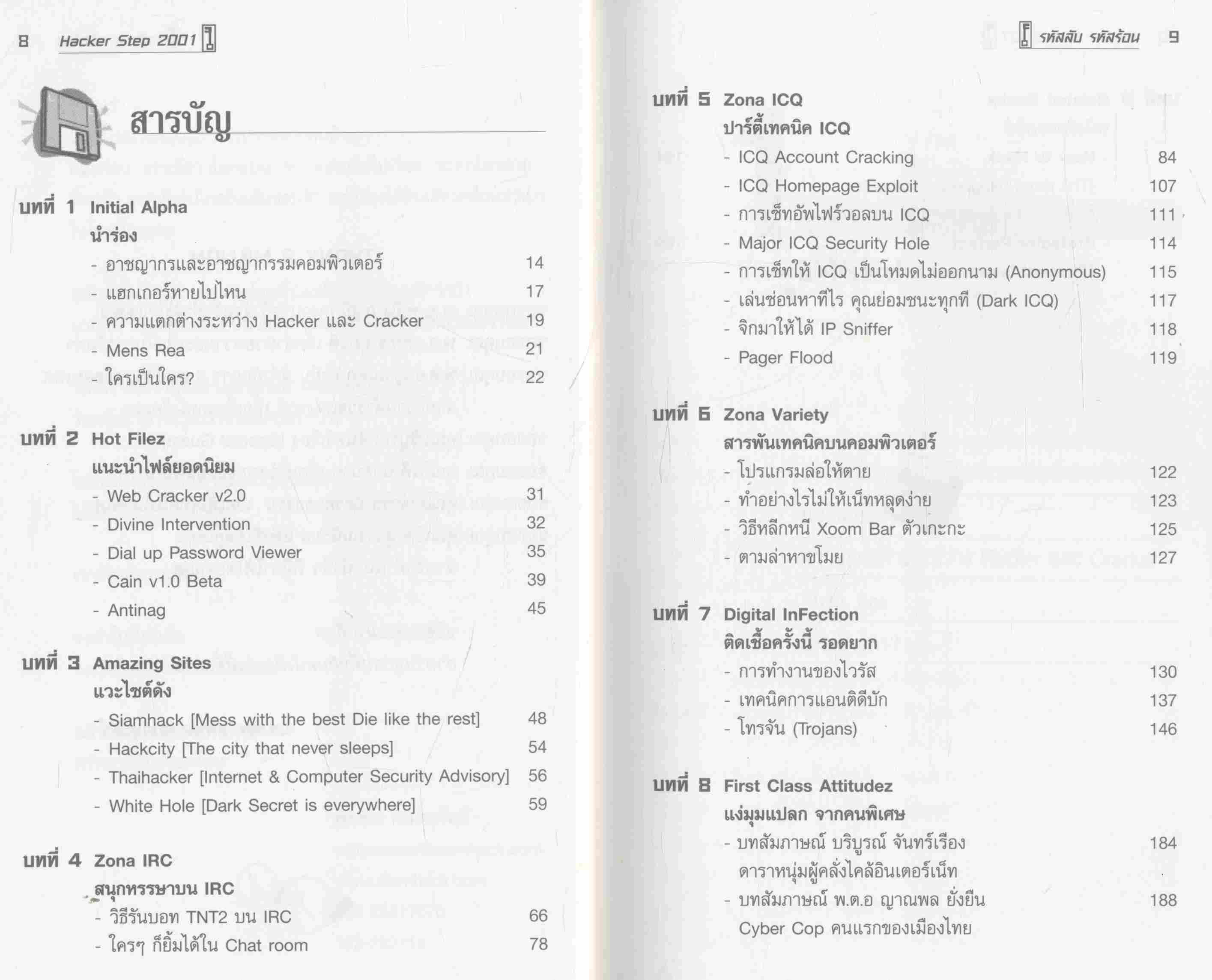 รหัสลับ รหัสร้อน hacker step 2001