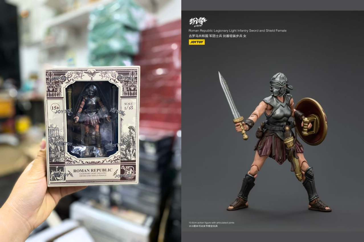 [พร้อมส่ง] "Joy toy 1/18 : Roman Republic - Legionary Light Infantry --- - JT0034 : Sword and Shield Female"