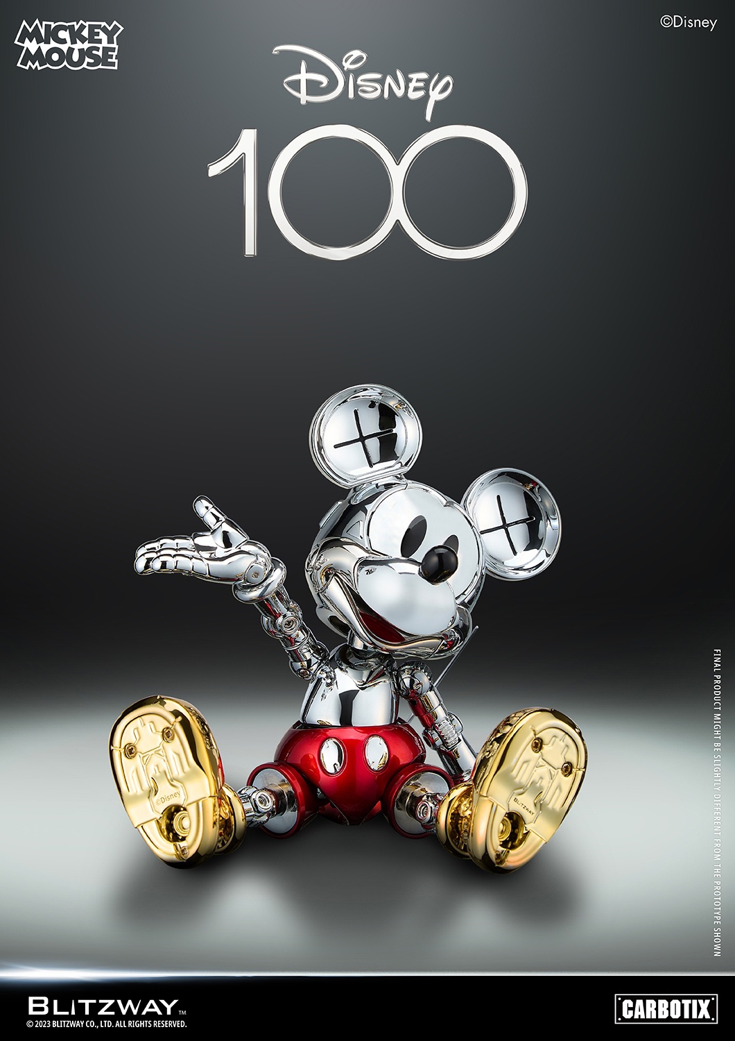 [สั่งจอง]BLITZWAY BW-CA-10508 : Carbotix - D100 Mickey Mouse （Chrome Ver.）