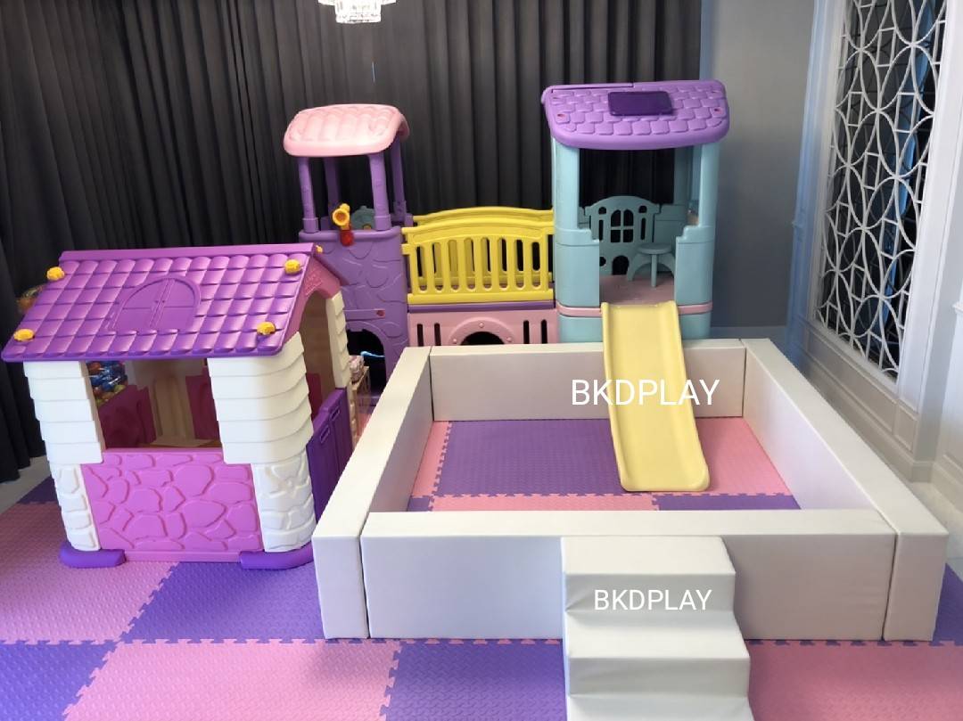 บ่อบอลพร้อมบันได ห้องบอล คอกกั้นเด็ก บุนวมนิ่ม,คอกกั้น, เบาะนุ่มนิ่ม หนัง soft play, indoor playground ของเล่นเสริมพัฒนาการ รับสั่งทำบ่อบอล ตามขนาด