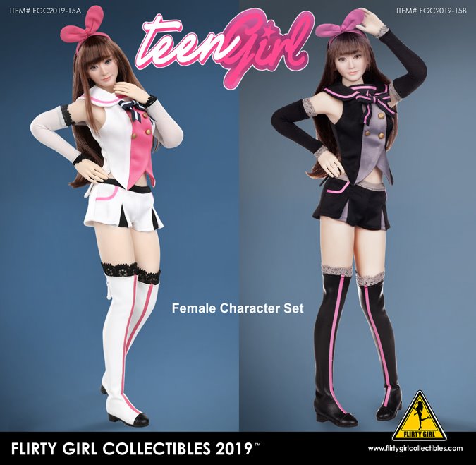[สั่งจอง]Flirty Girl FGC2019-15 / 16 1/6 Genius Smart Girl Set Black&White