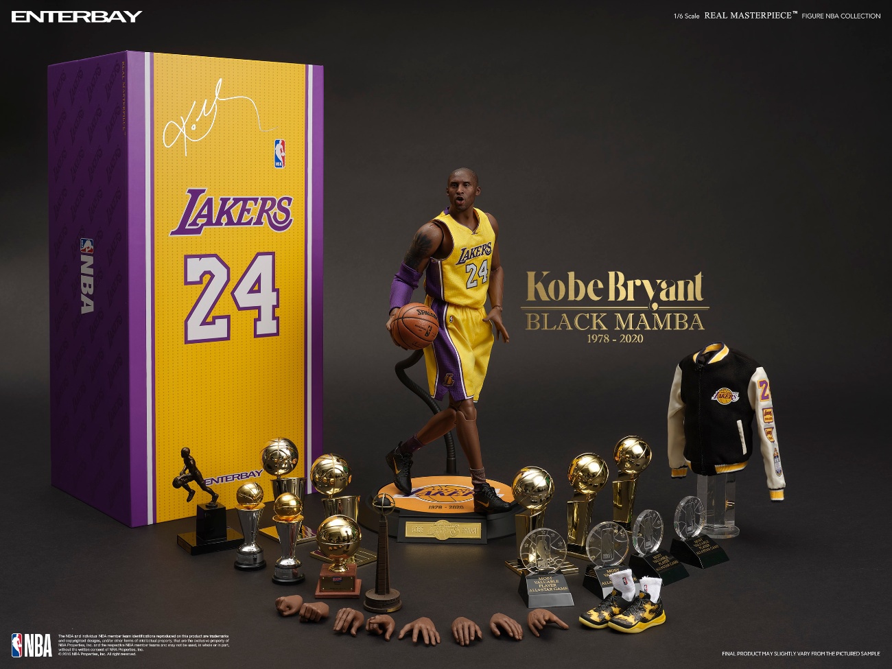 [สั่งจอง] ENTERBAY EB RM-1036 1/6 : KOBE BRYANT BLACK MAMBA 1978-2020 Real