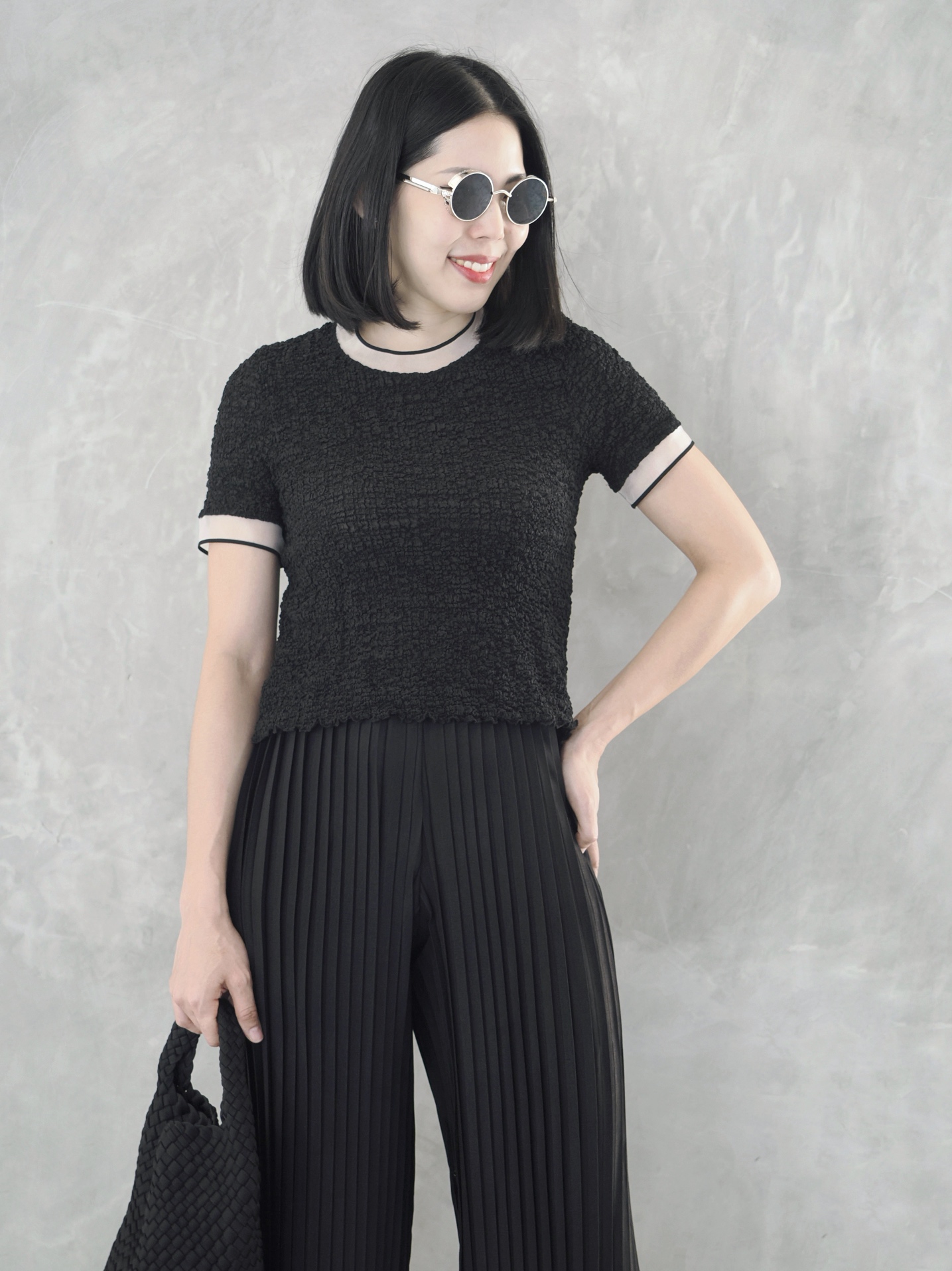 ปรับราคาลง20%!! 2MUAY รุ่น GJO1448 เสื้อพลีทคุณภาพ SMOCK PLEATED TOP 6 สี FREE SIZE