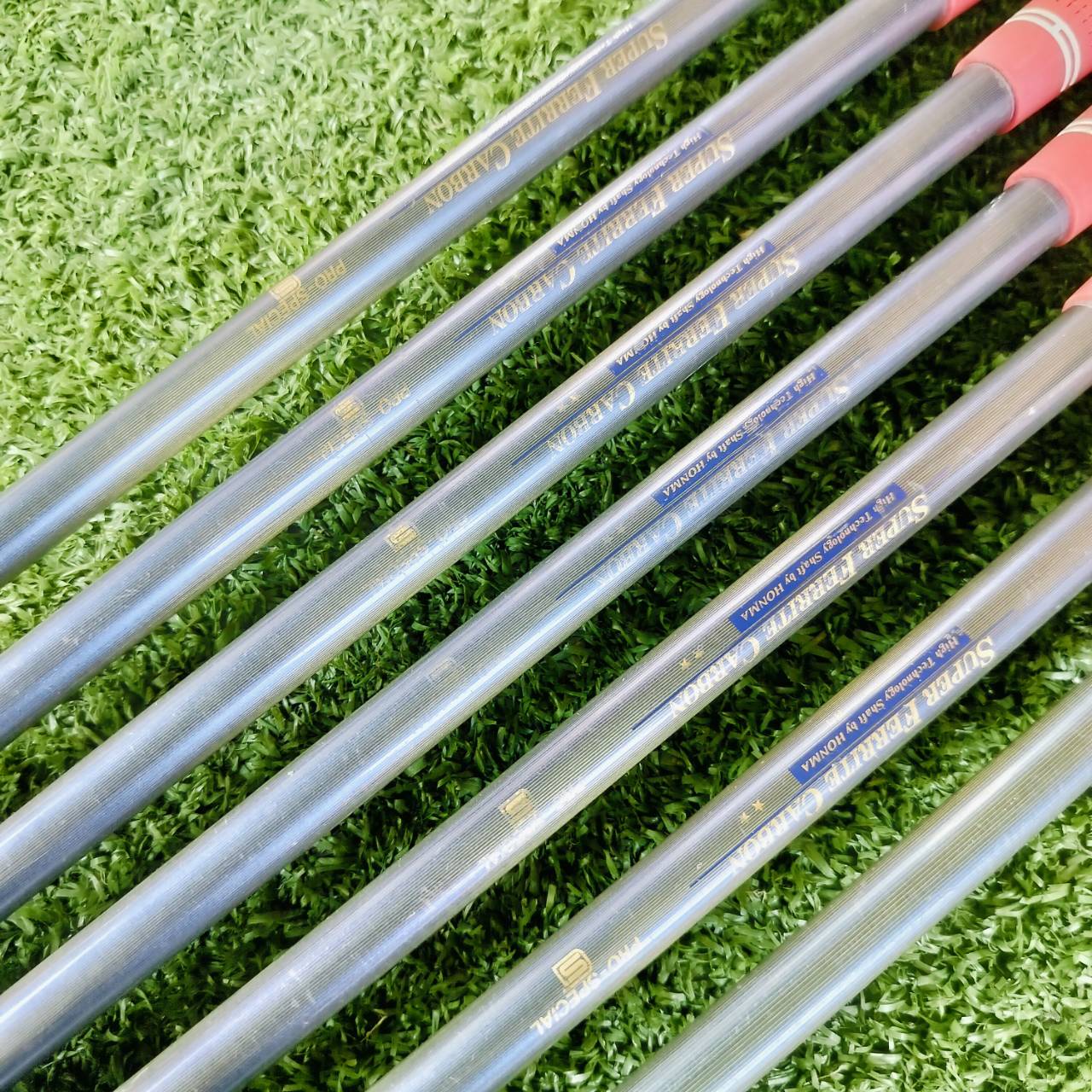 ชุดเหล็ก HONMA-LB 708 H & F CAVITY รุ่นดังอีกรุ่น เหล็ก FORGED JAPAN SAKATA ตีง่ายมาก ได้ฟีลลิ่งนุ่มนวล ใบไม่ใหญ่ ให้สปินได้ดีมาก ไม้กอล์ฟพรีเมี่ยมมือสอง ของแท้ By NakaraLuxurious