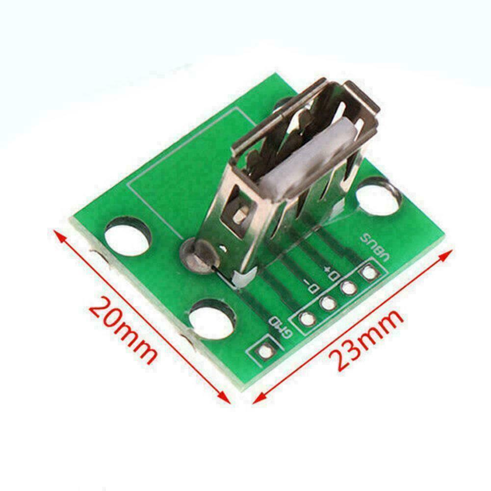 ตัวแปลง USB2.0 type A แบบแนวตั้ง เป็น PCB Vertical USB female socket with PCB board USB 2.0