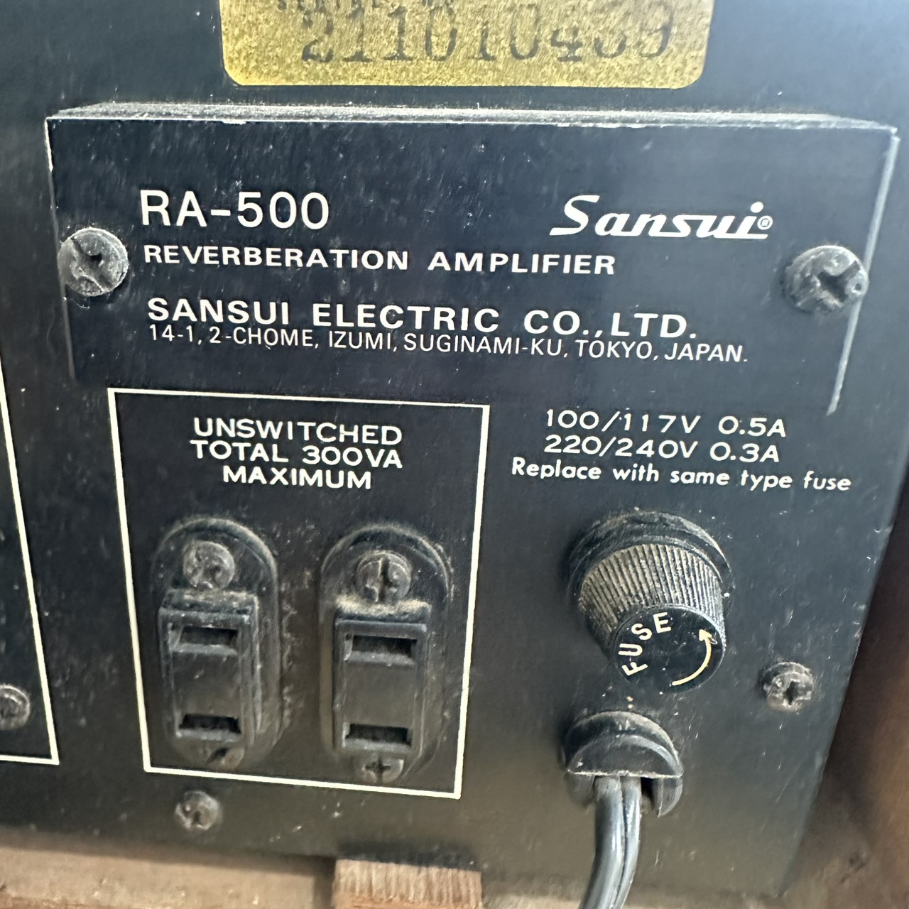 Sansui Reverberation Amplifier RA500