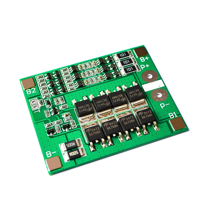 โมดูล BMS ป้องกันแบตเกิน และปรับบาลานซ์แรงดันแบต Lithium 3 เซลล์ 3 String 12V18650 Lithium Battery Board 11.1V 12.6V With Equalization 25A Over-Current Over-Charge