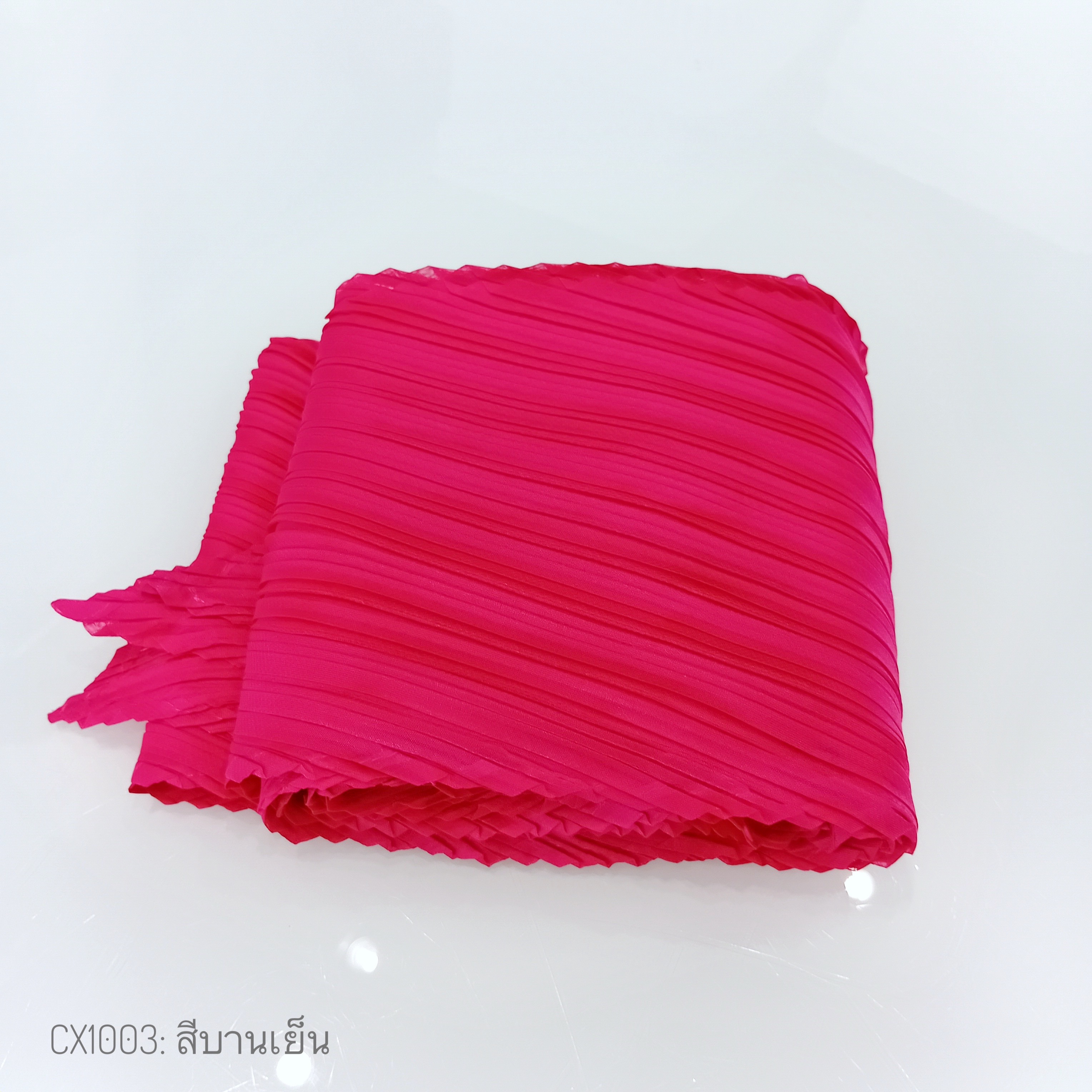 2MUAY CX1003 ผ้าพันคออัดพลีท BASIC PLEATED SCARF 21 สี