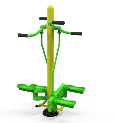 เครื่องบริหารไหล่และขา แบบย่ำขึ้นลง สลับแขนขา (เล่นพร้อมกันได้ 2 คน) ลานกีฬา อเนกประสงค์ สนามกีฬา