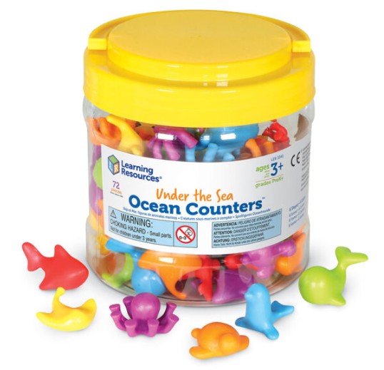 ชุดตัวนับจำนวนสัตว์ในมหาสมุทร ของเล่นเสริมพัฒนาการ ,ของเล่นเสริมทักษะ,ของเล่นเด็ก, สื่อการสอนอนุบาล