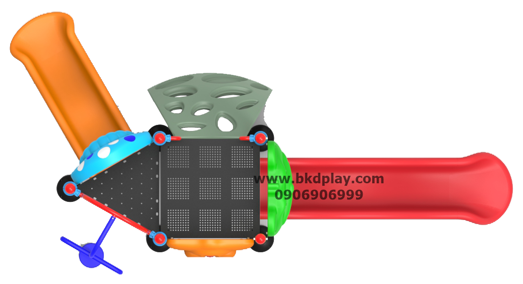 ชุดหอปีนป่ายสไลด์ 70+80 เครื่องเล่นสนาม กลางแจ้ง เหล็ก, สไลเดอร์,ของเล่น สั่งผลิต 10-20 วัน ขนาด210x400x200 ซม.