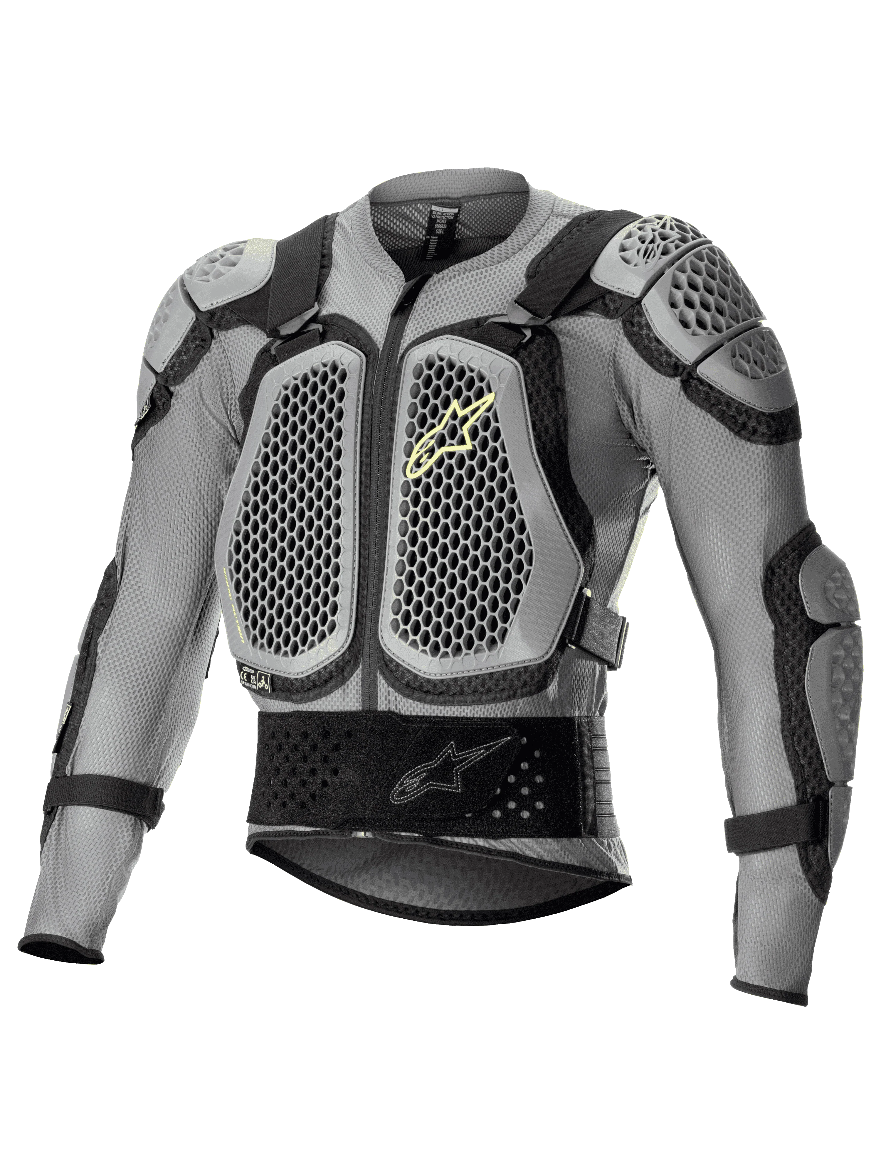 เสื้อเกาะ Alpinestars Bionic Action V2 Protection Jacket - Gray/Black/Yello Fluo