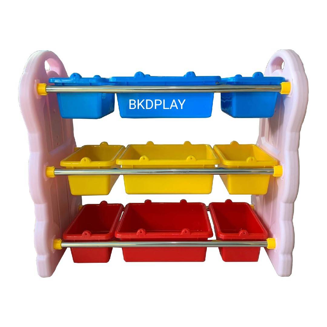 ชั้นวางของเล่นกระต่าย 3 ชั้น,ชั้นวางของ 9 กระบะ,ชั้นวางของพลาสติก,เฟอร์นิเจอร์เด็ก, พร้อมส่ง