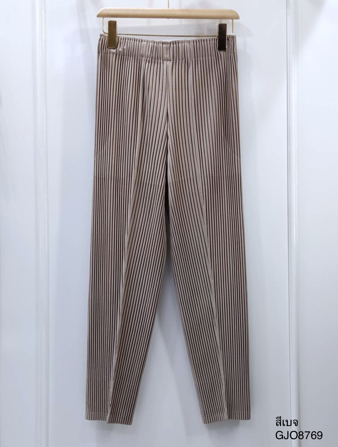 ยาว36,37นิ้ว!! 2MUAY รุ่น GJO8769 กางเกงผ้าหนาอัดพลีท THICK SLIM SPILT FRONT PLEATED PANTS 14 สี FREE SIZE