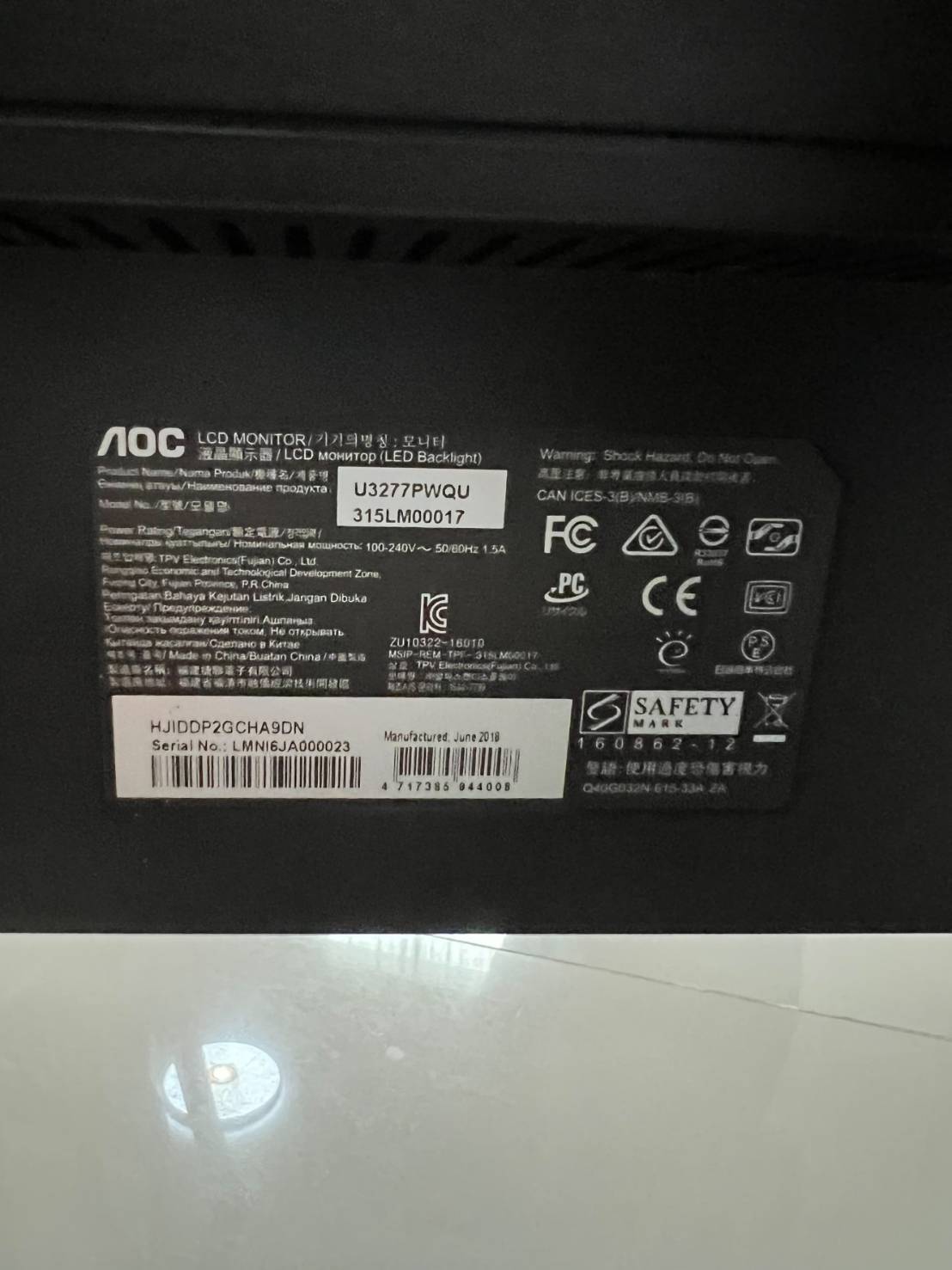Monitor AOC U3277PWQU - 31.5 inch (VA, DVI, HDMI, DP) 4K