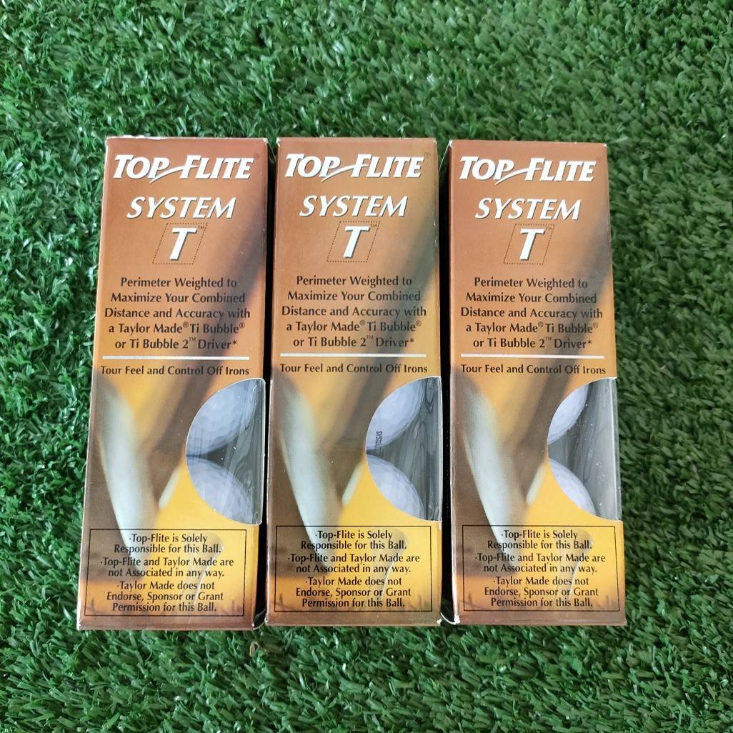 ลูกกอล์ฟ TOP FLITE SYSTEM 1 หลอดมี 3 ลูก ขายเป็นหลอดครับ *** ลูกใหม่มือหนึ่ง ***