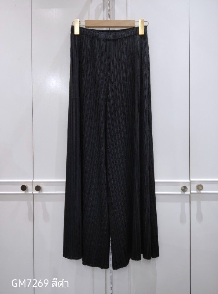 ยาว 36.5 นิ้ว 2MUAY รุ่น GM7269 กางเกงอัดพลีท WIDE LEG PLEATED PANTS 15 สี FREE SIZE