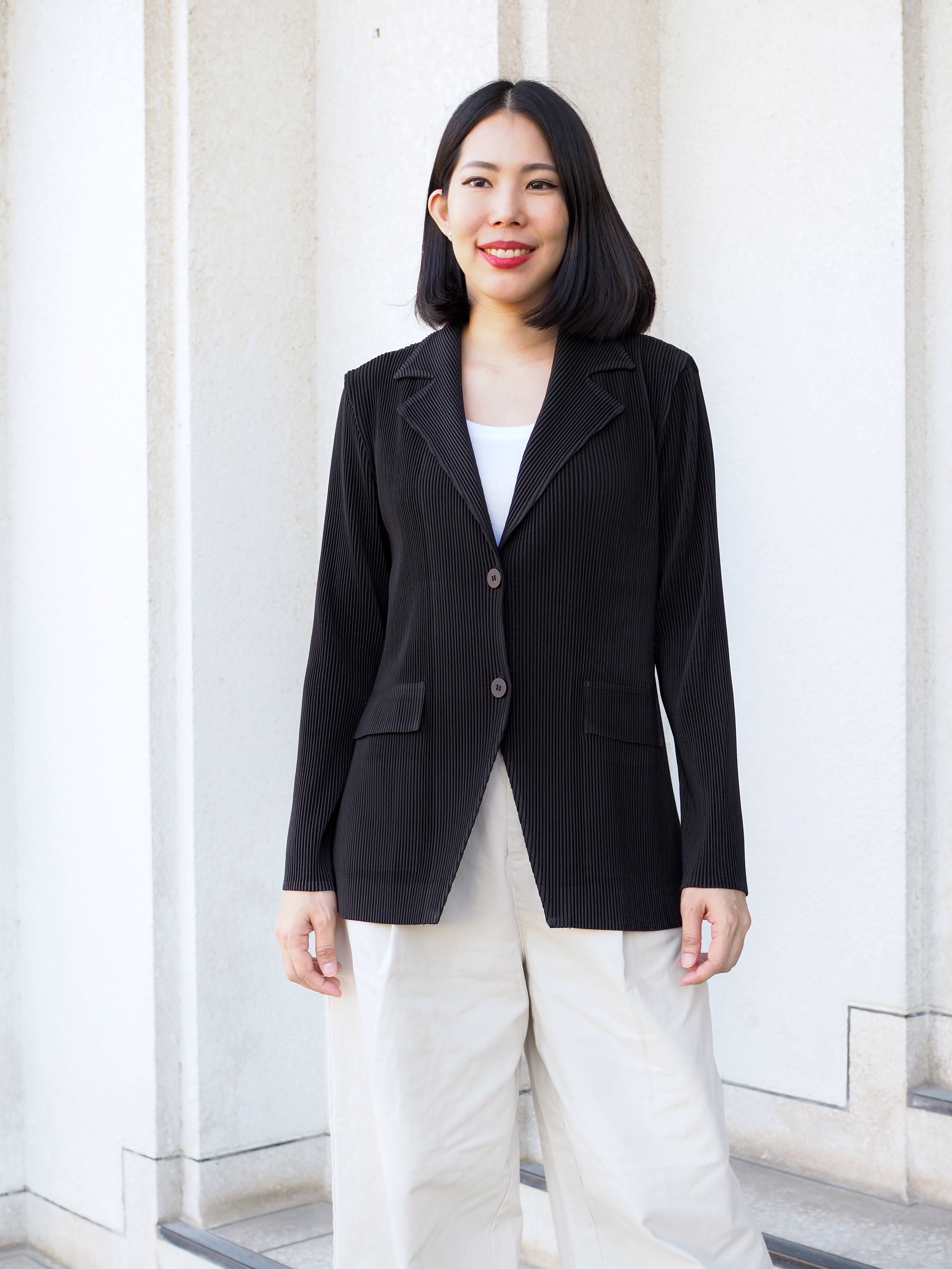 เพิ่มสีใหม่!! 2MUAY รุ่น GJO5131-9 เสื้อคลุมพลีทคุณภาพ THICK V NECK LONG SLEEVE PLEATED CARDIGAN 10 สี FREE SIZE