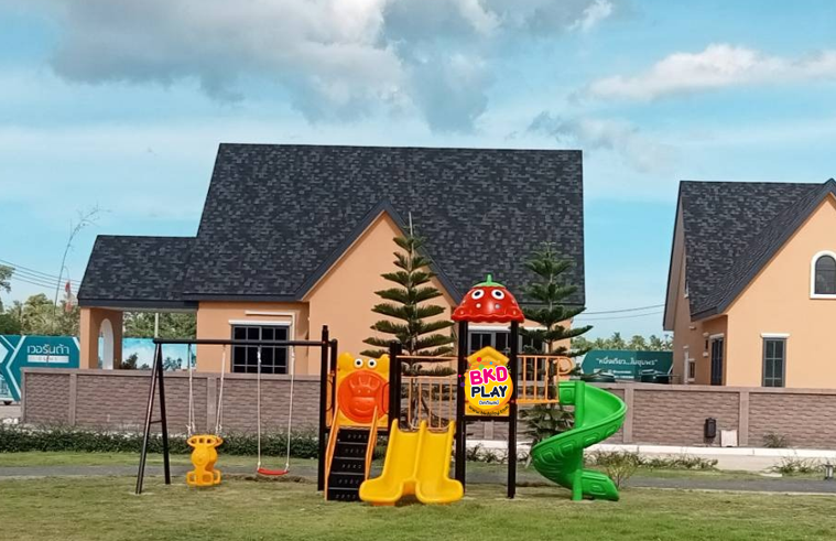 เครื่องเล่นสนามกลางแจ้ง,ชุด สวนผลไม้ พร้อมชิงช้า สไลเดอร์, กระดานลื่น, สนามเด็กเล่น งบสพฐ ประชารัฐ, ราคาโรงงาน playground,สไลเดอร์,ของเล่นเสริมพัฒนาการ,เครื่องเล่นสนาม, สนามเด็กเล่น