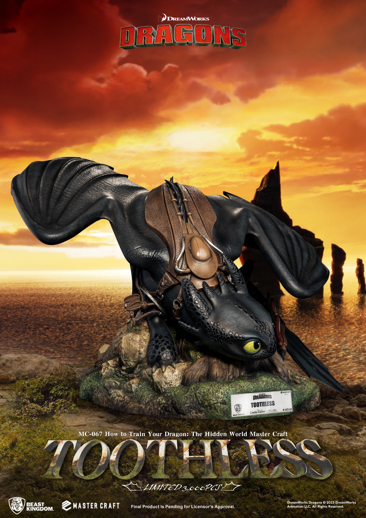 [สั่งจอง]Beast Kingdom MC-067 : How to Train Your Dragon : The Hidden World - Toothless (Master Craft)