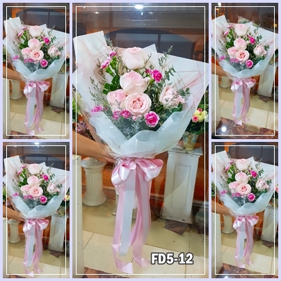FD5-12 ช่อกุหลาบชมพู