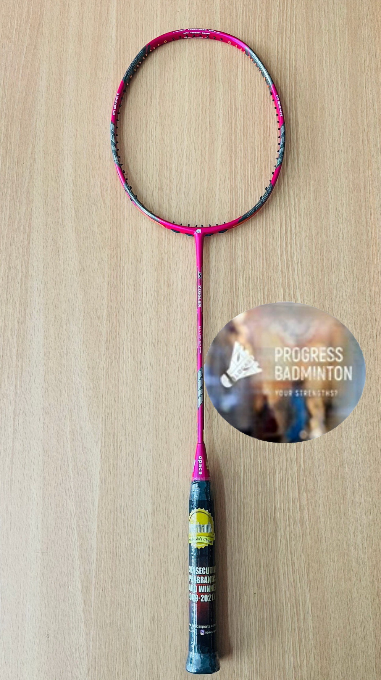ไม้แบดใหม่ Apacs Z-Ziggler (สีชมพู)