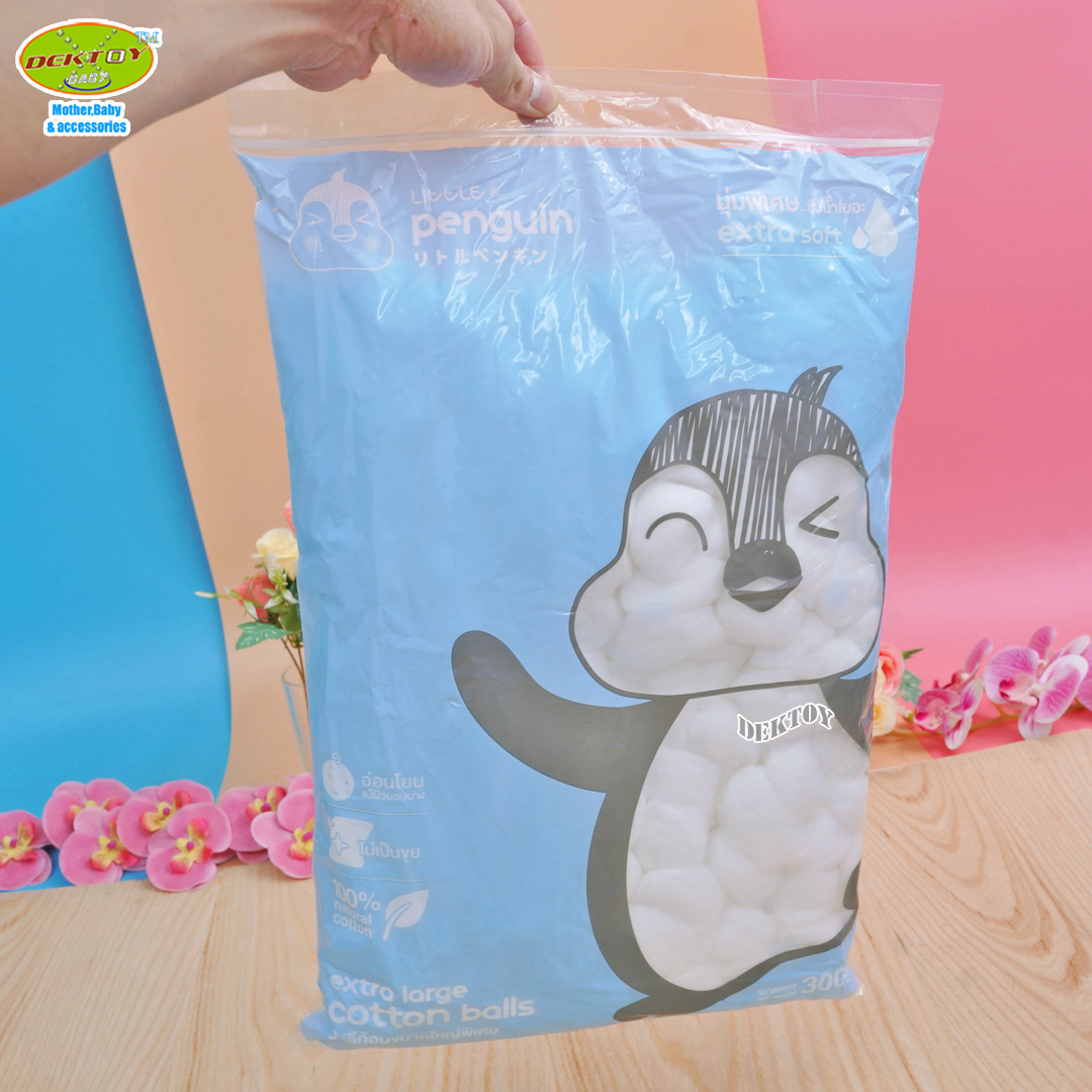 Little penguin ลิตเติ้ลเพนกวิน สำลีก้อนขนาดใหญ่พิเศษ300กรัม