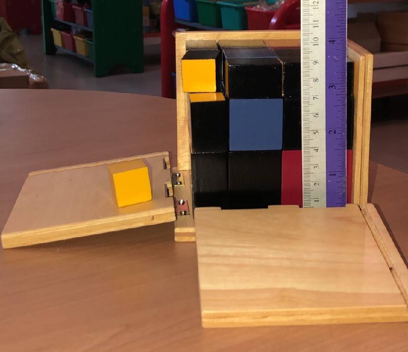 ชุดกล่อง ลูกบาศก์ไตรนอเมียล (กล่องสามมิติ), ของเล่นไม้, ของเล่นเสริมพัฒนาการ, ของเล่นเด็กอนุบาล, สื่อการสอนเด็กอนุบาล,มอนเตสซอรี่ ,montessori, สื่อการสอนประถม