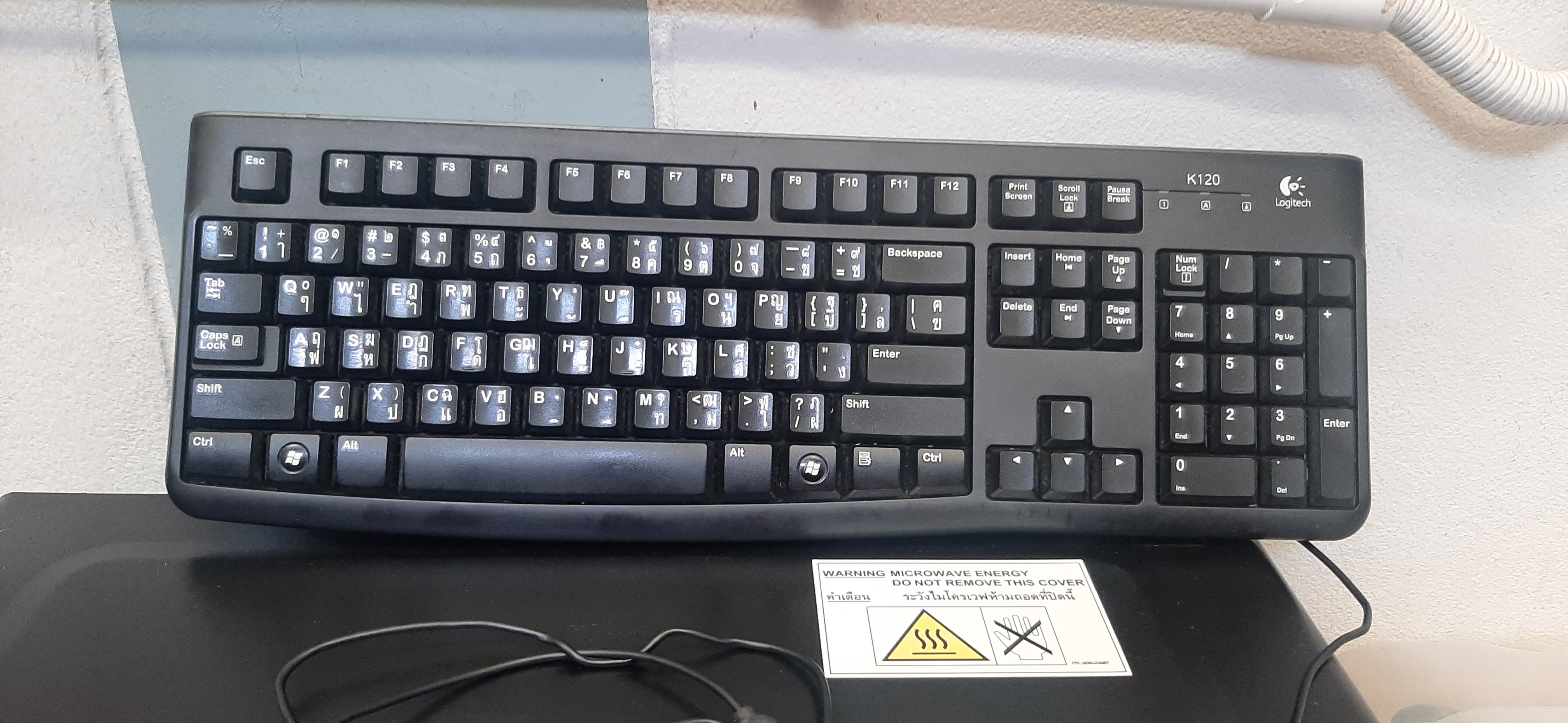 Keyboard Thai มีสาย Logitech USB Keyboard K120 มือสอง สภาพดี ประกันร้าน 7 วัน