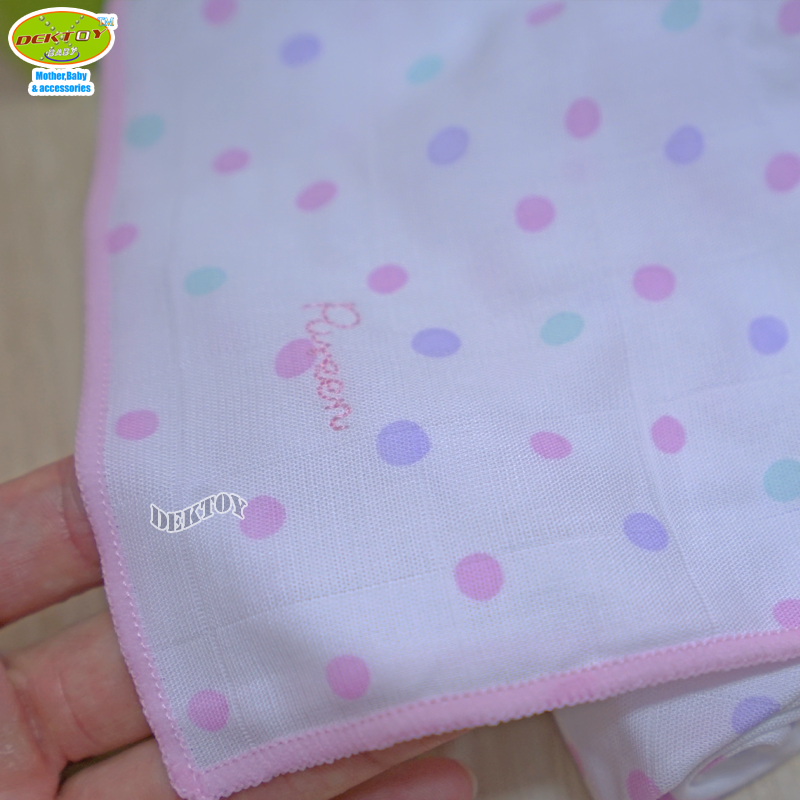 Pureen เพียวรีน ผ้าอ้อมเยื่อไผ่เพียวรีน สีชมพู 29 x 29 นิ้ว 6 ผืน Organic Bamboo Cloth Diaper