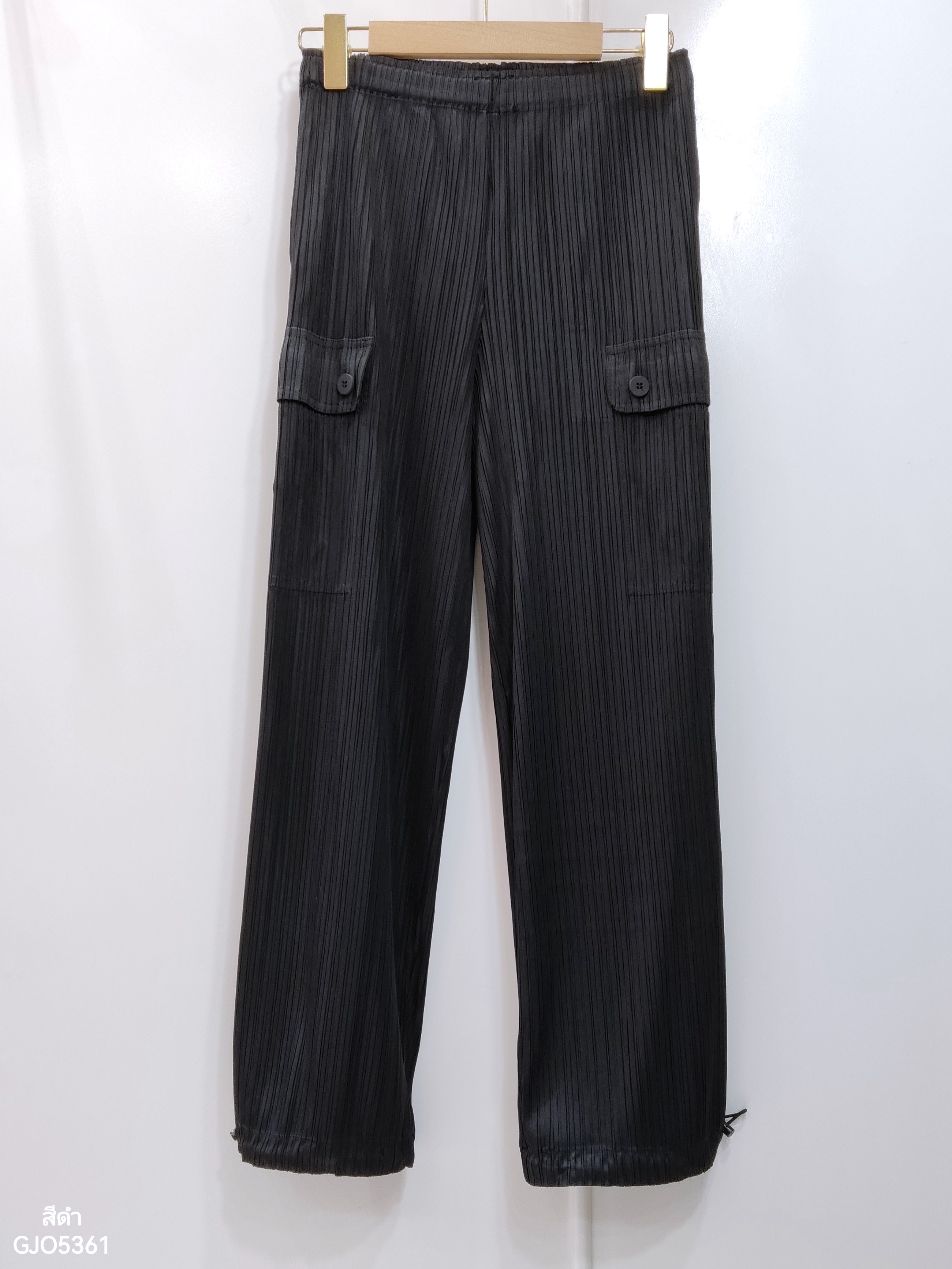 ยาว 36.5นิ้ว! 2MUAY รุ่น GJO5361 กางเกงพลีทคุณภาพ CARGO STRAIGHT LEG PLEATED PANTS 10 สี FREE SIZE