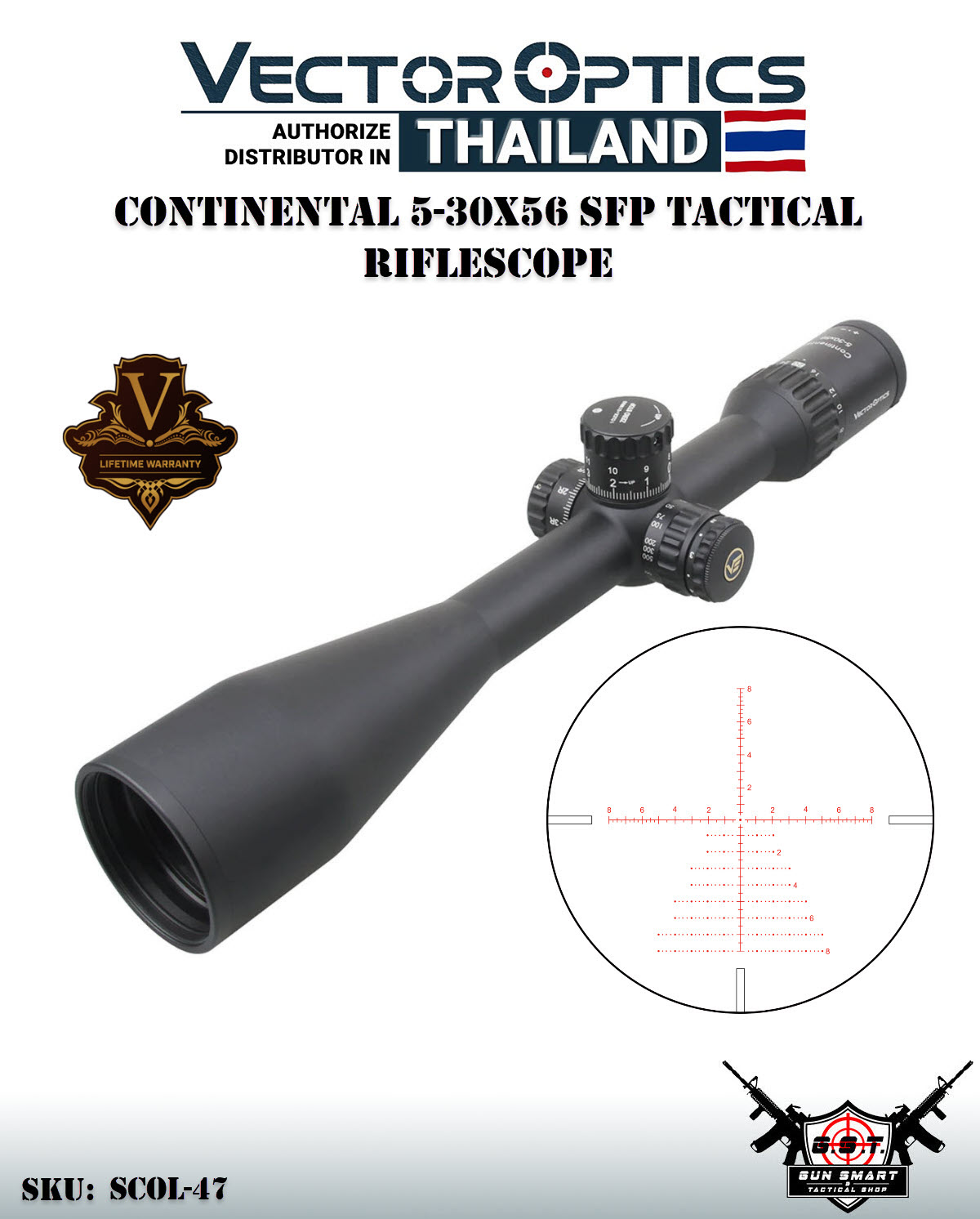 CONTINENTAL 5-30X56 SFP TACTICAL RIFLESCOPE