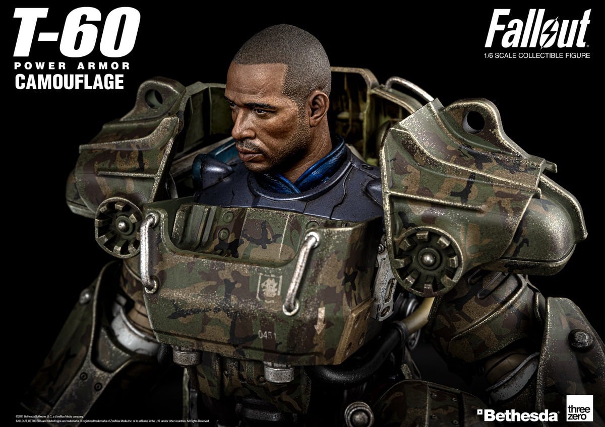 [สั่งจอง]ThreeZero 3Z0178 1/6 : Fallout - T‐60 Camouflage Power Armor