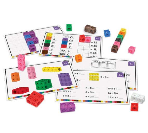 ชุดกิจกรรมลูกบาศก์คณิตศาสตร์ ฝึกคิดเลข MATHLINK CUBES ELEMENTARY MATH ACTIVITY