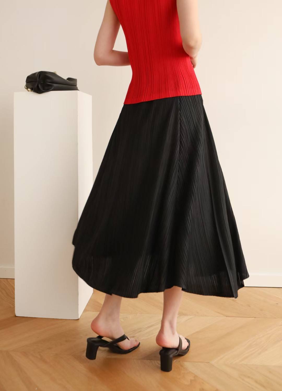 ยาว 31นิ้ว! 2MUAY รุ่น GJO8130 กระโปรงอัดพลีทงานคุณภาพ FLARED PLEATED SKIRT 20สี FREE SIZE