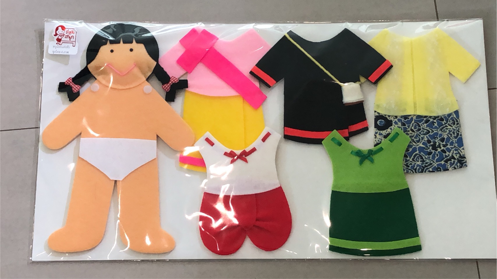 หนูน้อยฝึกแต่งตัว 4 ภาค (ขนาด 12นิ้ว) ของเล่นเสริมพัฒนาการ ,ของเล่นเสริมทักษะ,ของเล่นเด็ก, สื่อการสอนอนุบาล