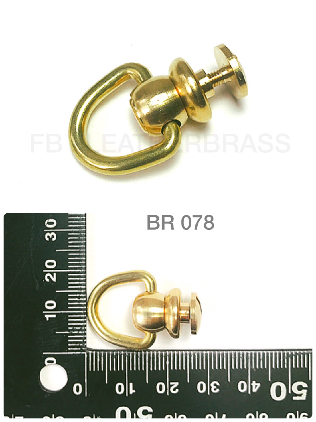 BR078 ห่วงสามเหลี่ยม ห่วงเรดมูน ห่วงกระเป๋า อะไหล่ทองเหลืองแท้ อุปกรณ์กระเป๋า อุปกรณ์งานหนัง leatherbrass**ราคาต่อชิ้น**