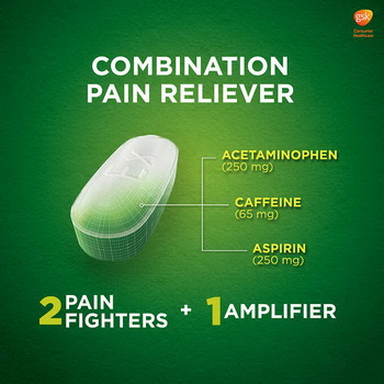 Excedrin Extra Strength for Headache Relief ขนาด 300 Caplets บรรเทาอาการปวด สูตรเข้มข้น