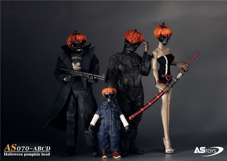 [สั่งจอง]ASTOYS 1/6 : Halloween Skull Pumpkin Head Carving