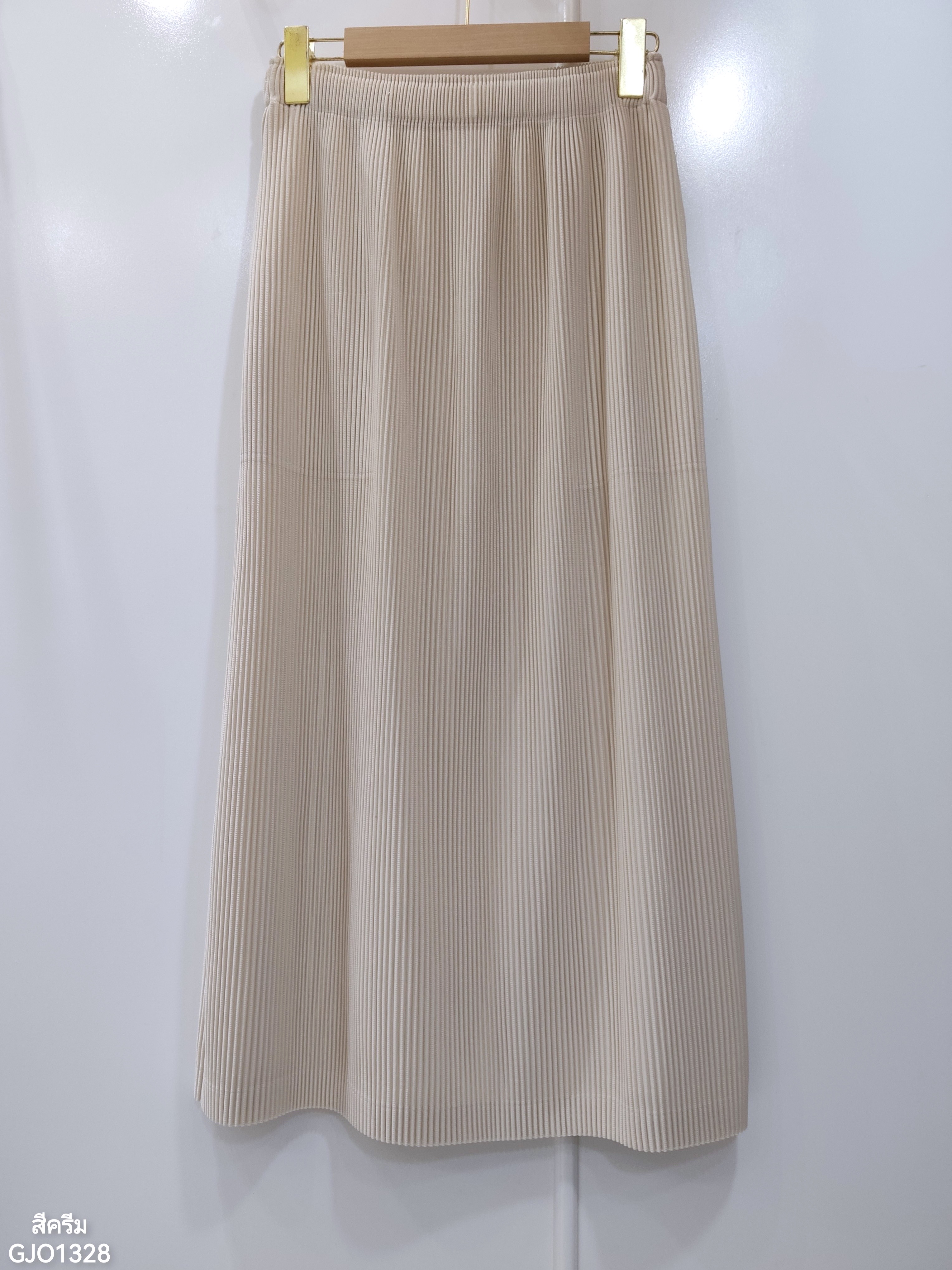 ยาว 33นิ้ว! 2MUAY รุ่น GJO1328 กระโปรงพลีทคุณภาพ THICK STRAIGHT PLEATED SKIRT 12 สี FREE SIZE